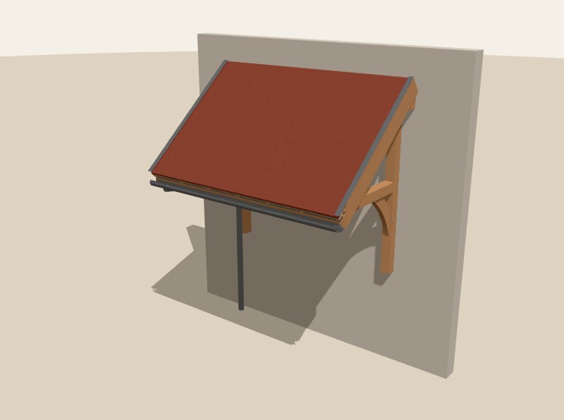 Auvent de porte composé dans le configurateur