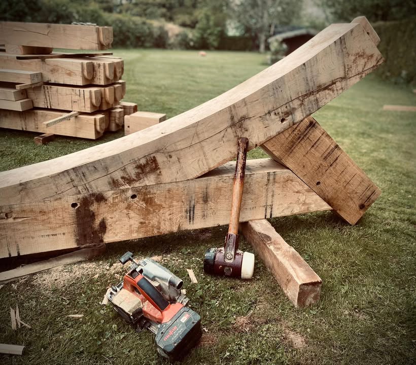 Pergola en chêne — Taïga