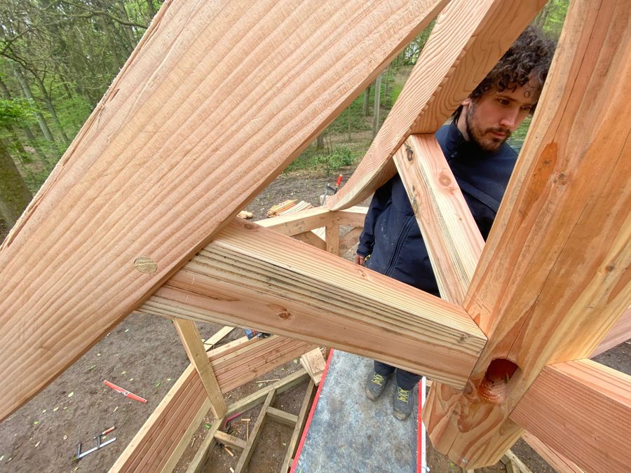 Arêtier — photo d'un chantier Taïga