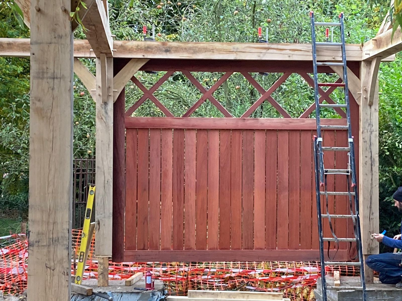 Carport et portails en chêne — Silly — étape 1