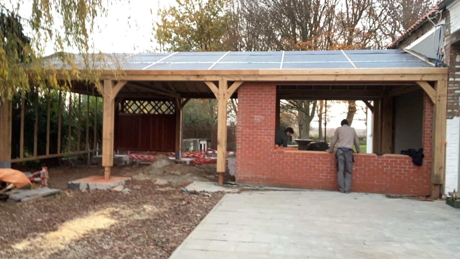 Carport et portails en chêne — Silly — étape 2