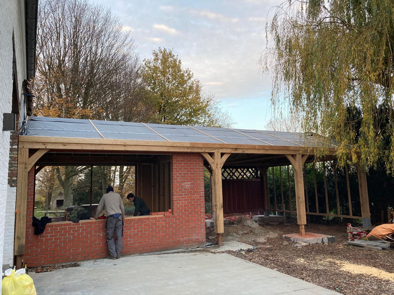Carport et portails en chêne — Silly — étape 2