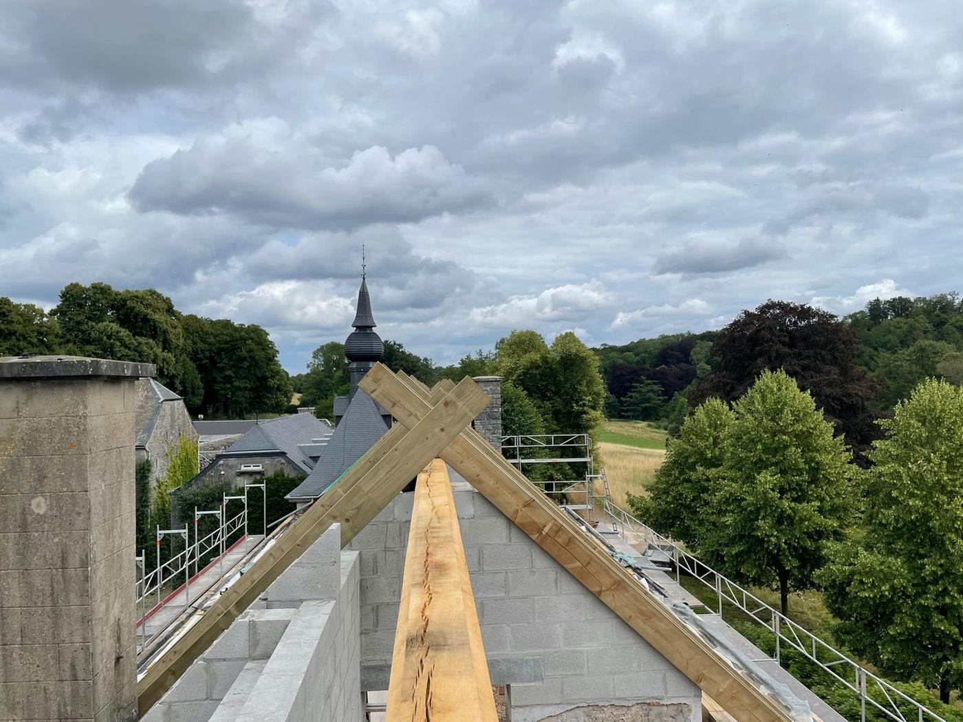 Charpente d’un château — Emptinne — étape 1